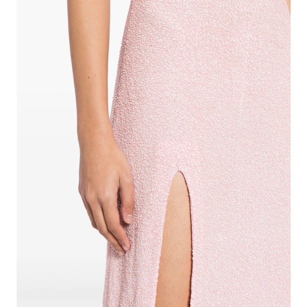 Staud Pink beaded‎ Dress with Slit - Picture 3 of 6